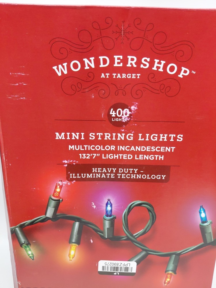Wondershop Mini String Lights Multicolor Incandescent 400 Lights