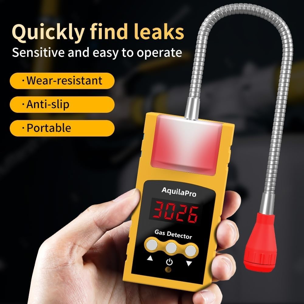 Natural Gas Leak Detector, 13" Gooseneck for Propane and Combustible Gas