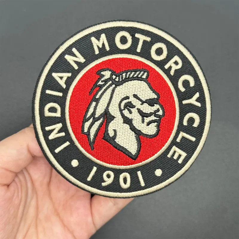 FABULOUS INDIAN MOTORCYCLE "MOHAWK" EMBROIDERED IRON-ON PATCH...