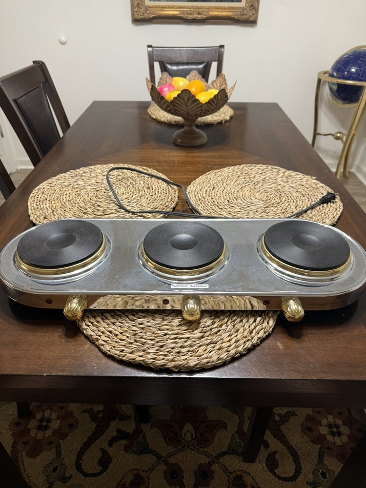 Cookware Command Performance Gold MK-337 Triple Burner Set For Three Pots/Pans.