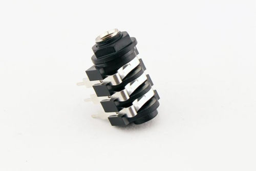 5 PCS 1/4" 6.35mm Stereo Audio PCB Panel Mount Headphone Jack Socket 6 Pin