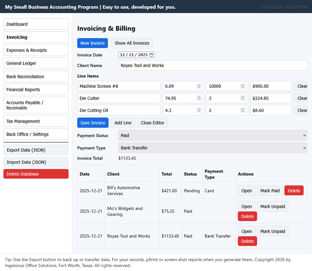 My Small Business Accounting Program Any PC, UNIVERSAL OS, FULL VERSION, CD-r