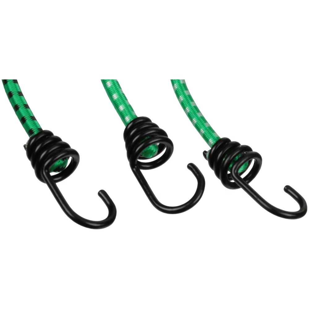 Rubber Bungee Cords Assorted 4 Pack, 2 - 18in and 2 - 24in