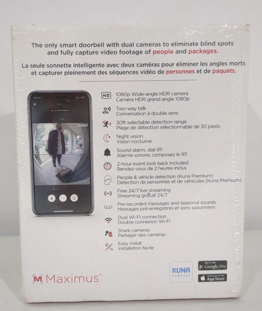 Microcel Maximus Answer DualCam Video Doorbell - Black