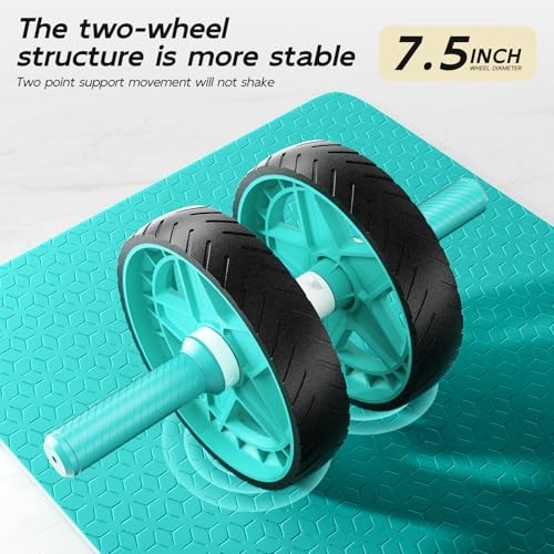 Double-Wheel Ab Roller for Core Training – Rebound Design with Adjustable Green