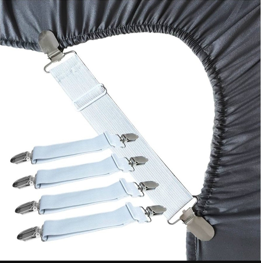 Lock Sheet Holders – 4‑Piece Set Heavy‑Duty Bed Sheet Holder