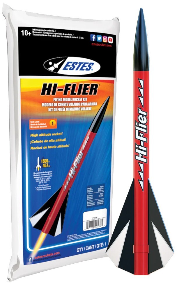 Estes 2178 Hi-Flier Flying Model Rocket Kit (Intermediate Skill Level)