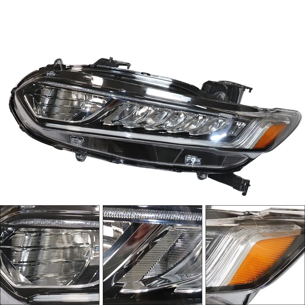 Halogen Headlight Assembly for 2018 2019 2020 Honda Accord Replacement Left