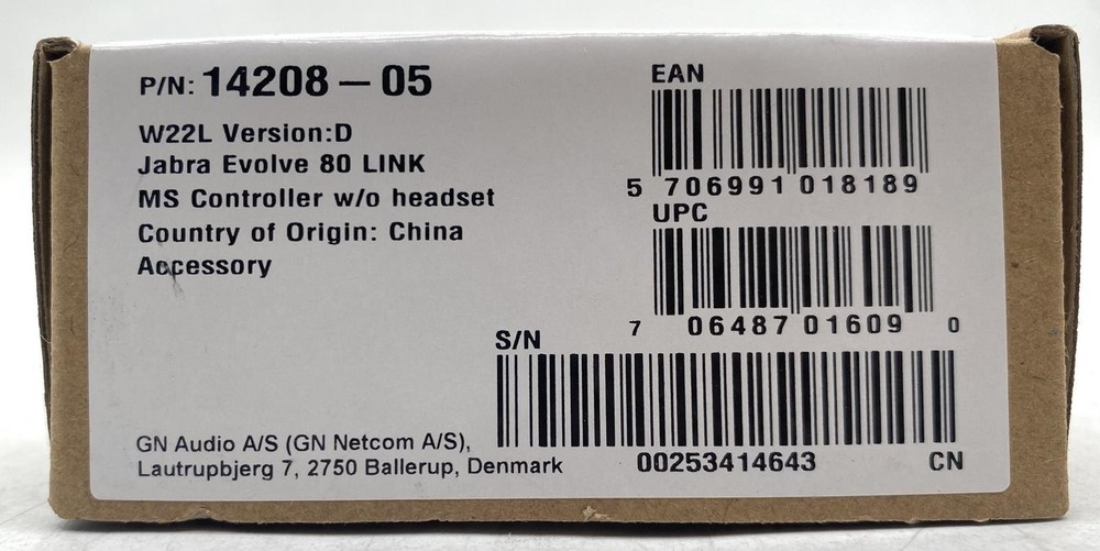 8X NEW JABRA W22L MS 14208-05 LINK CONTROL UNIT FOR EVOLVE 80