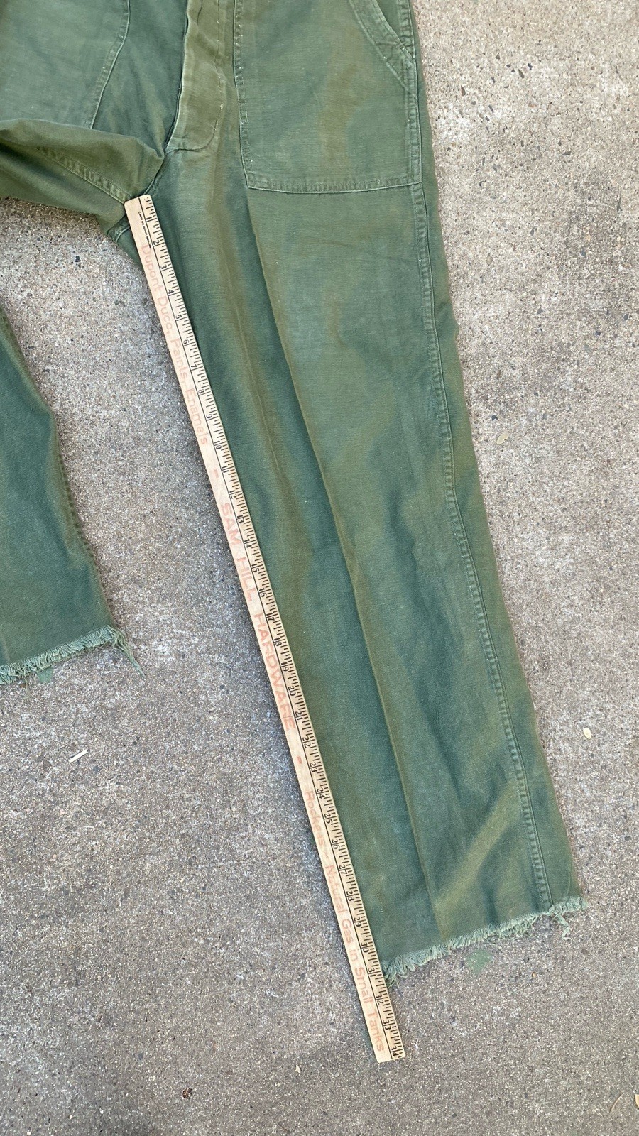 Vintage OG-107 Pants Fatigues 50s 60s Button Fly 32x31 Chopped Military Army