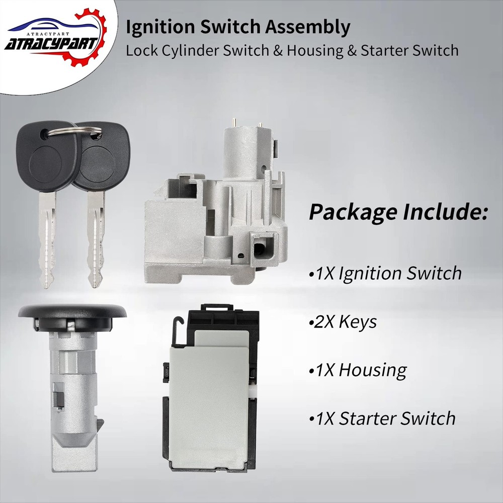 Ignition Assembly | Lock Cylinder Switch & Cylinder Housing & Starter Switch ...