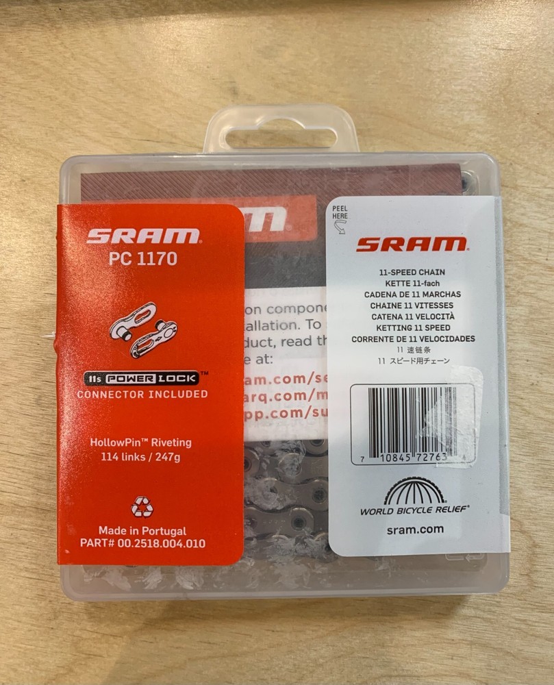 SRAM PC-1170 Chain - 11-Speed, 114 Links, Silver/Gray