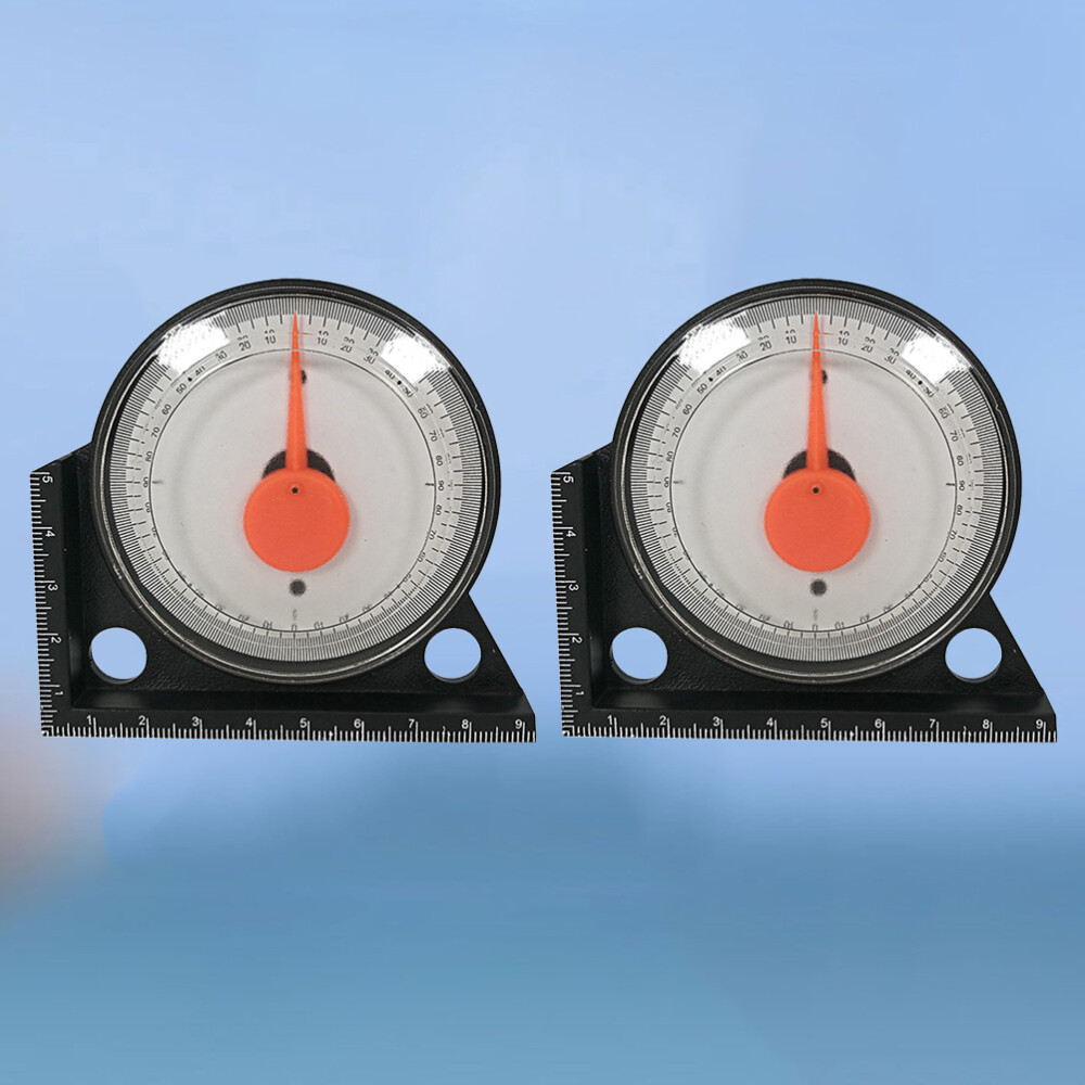 2 Pcs Level Ruler Angle Measure Inclination Meter Inclinometer Tilt