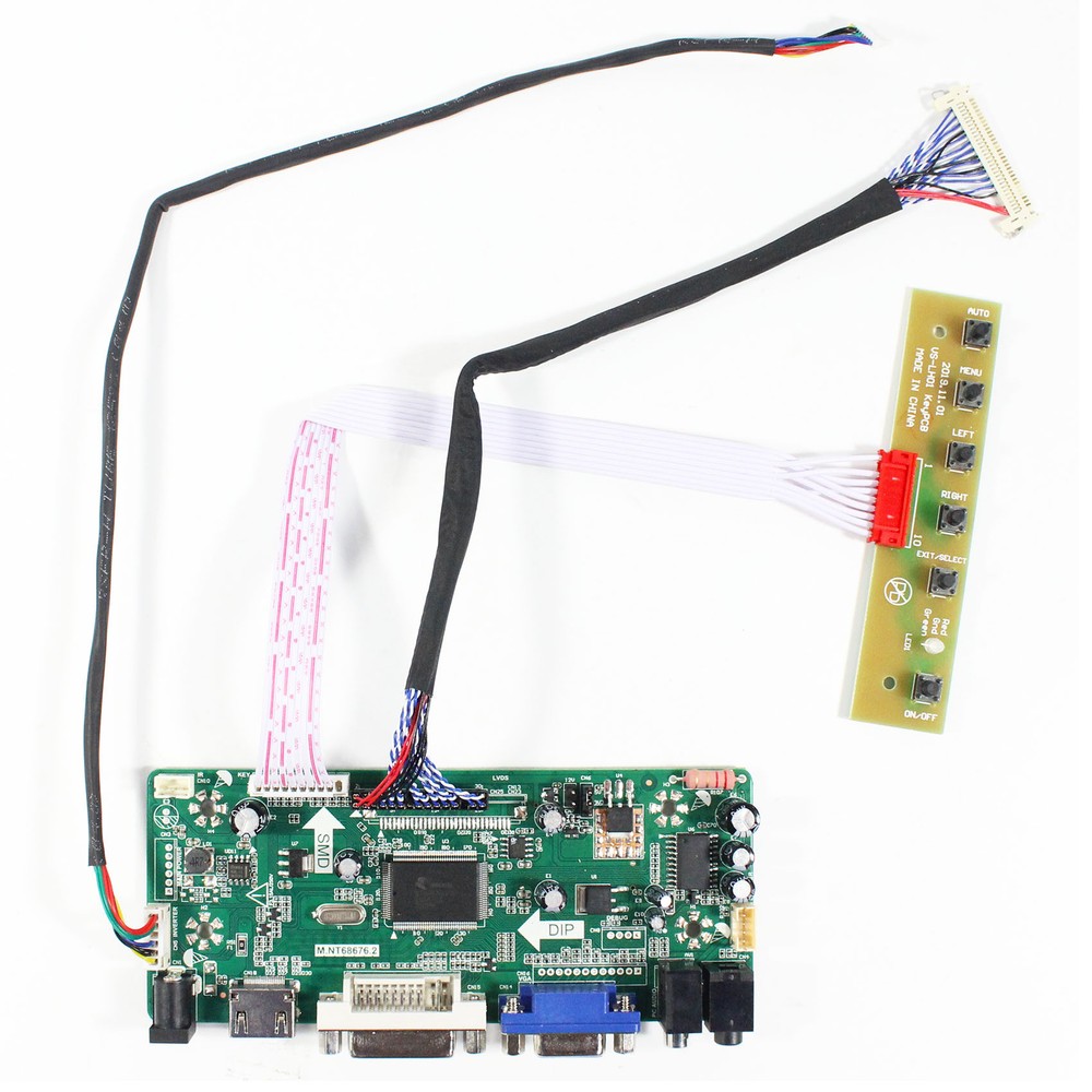 HD VGA DVI LCD Controller Board For 19inch 1280x1024 LCD Screen
