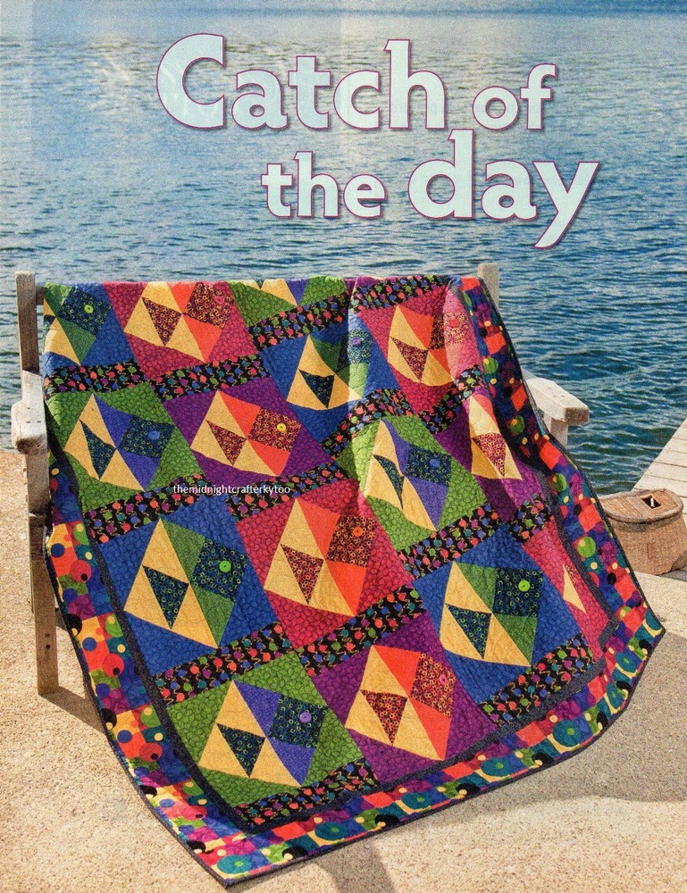 Catch Of The Day Quilt Pattern Pieced BG
