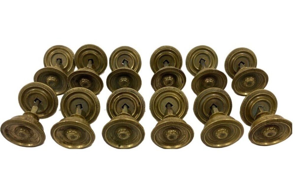 Sheraton 1 1/2" Brass Knob with backplate - 14 available