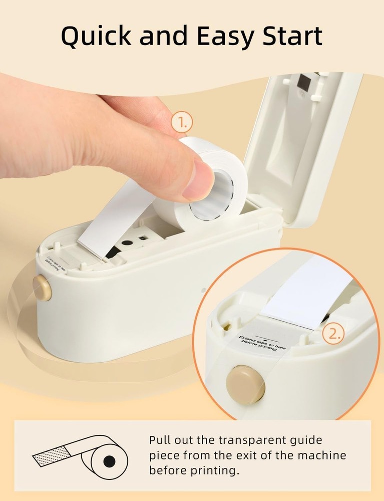 Mini Bluetooth Labeler for Easy Organization - Sharp Prints with Built-in Cutter