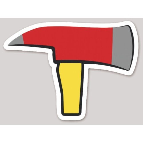 2 Inch Pick Head Axe Ax Helmet Fire Dept Funny Firefighter Sticker