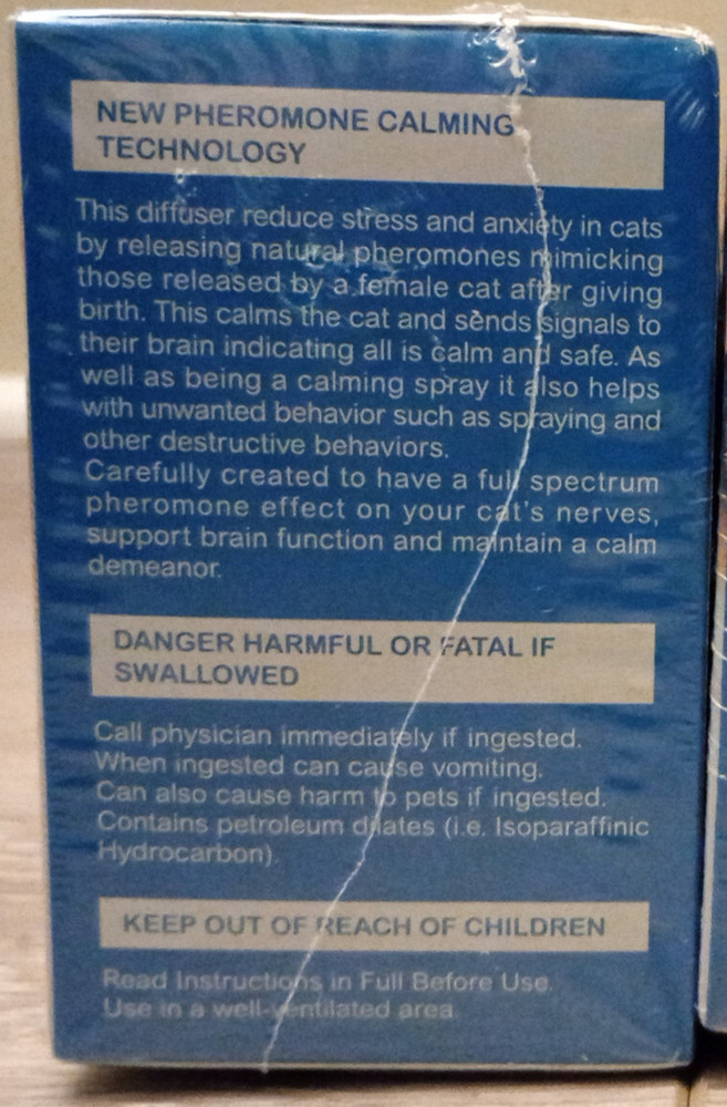 Immal Cat Calming Pheromone Diffuser Plus 2 Refills 60 Day Kit Exp. 2028 Sealed!