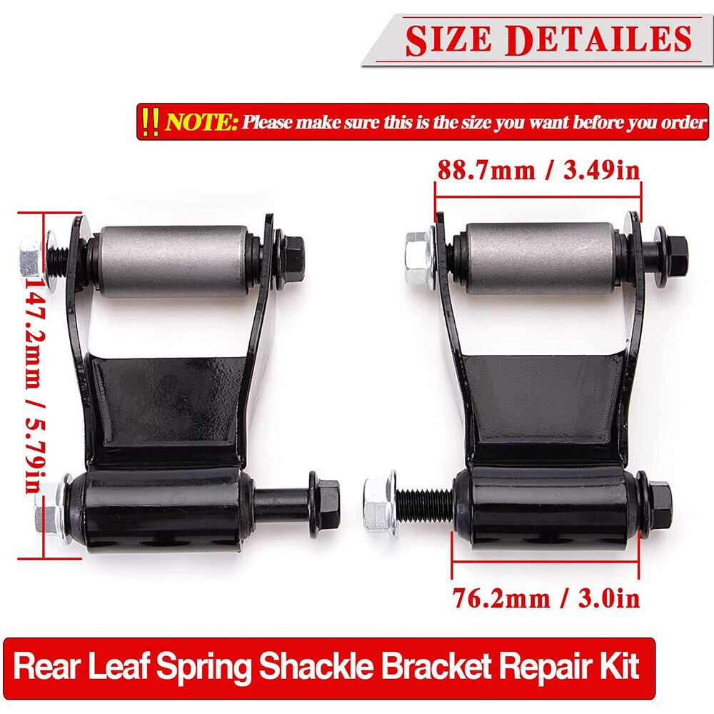 Rear Leaf Spring Hanger Bracket and Shackle Kits for Chevy Silverado GMC Sierra