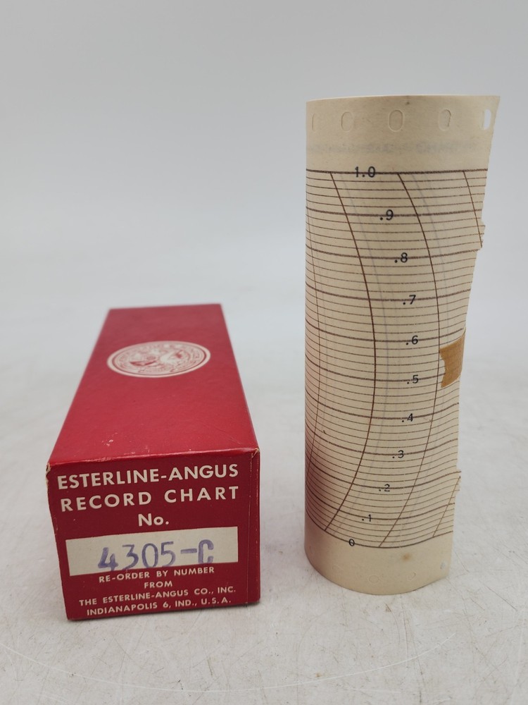 Vintage Esterline Angus Chart Paper Roll 4305-C AS IS