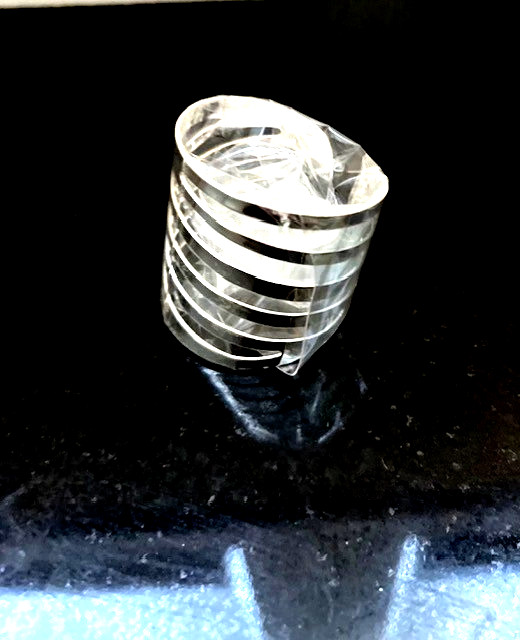 NEW 8 SILVER CUTOUT NAPKIN RING