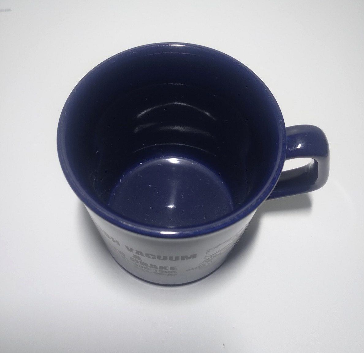 Vintage Ceramic Coffee Mug Bush Vacuum & Air Brake Made in England 3.5" Tall