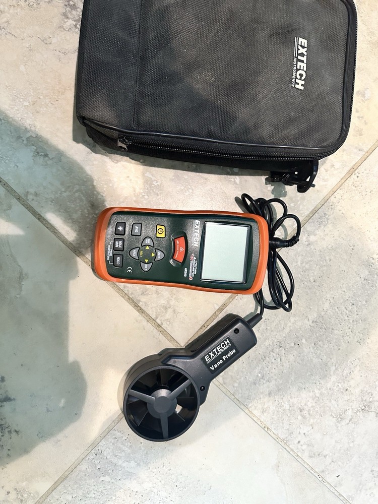 Extech AN200 Anemometer CFM/CMM Airflow Meter w/ Probe – HVAC Tool