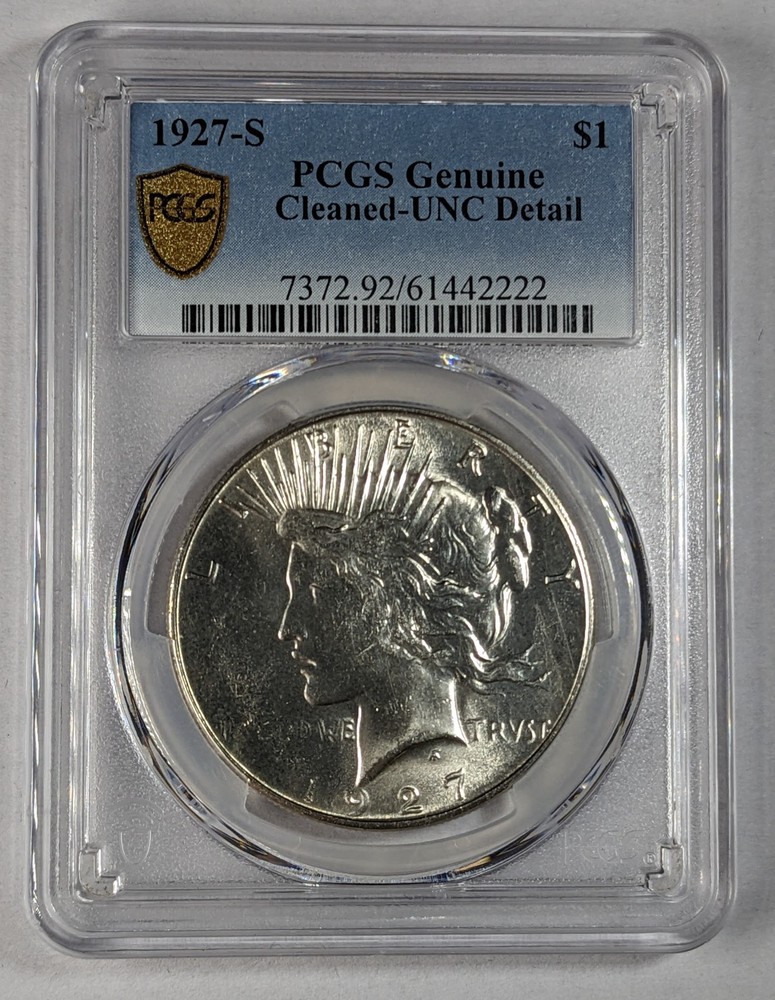1927 S Peace Silver Dollar PCGS UNC