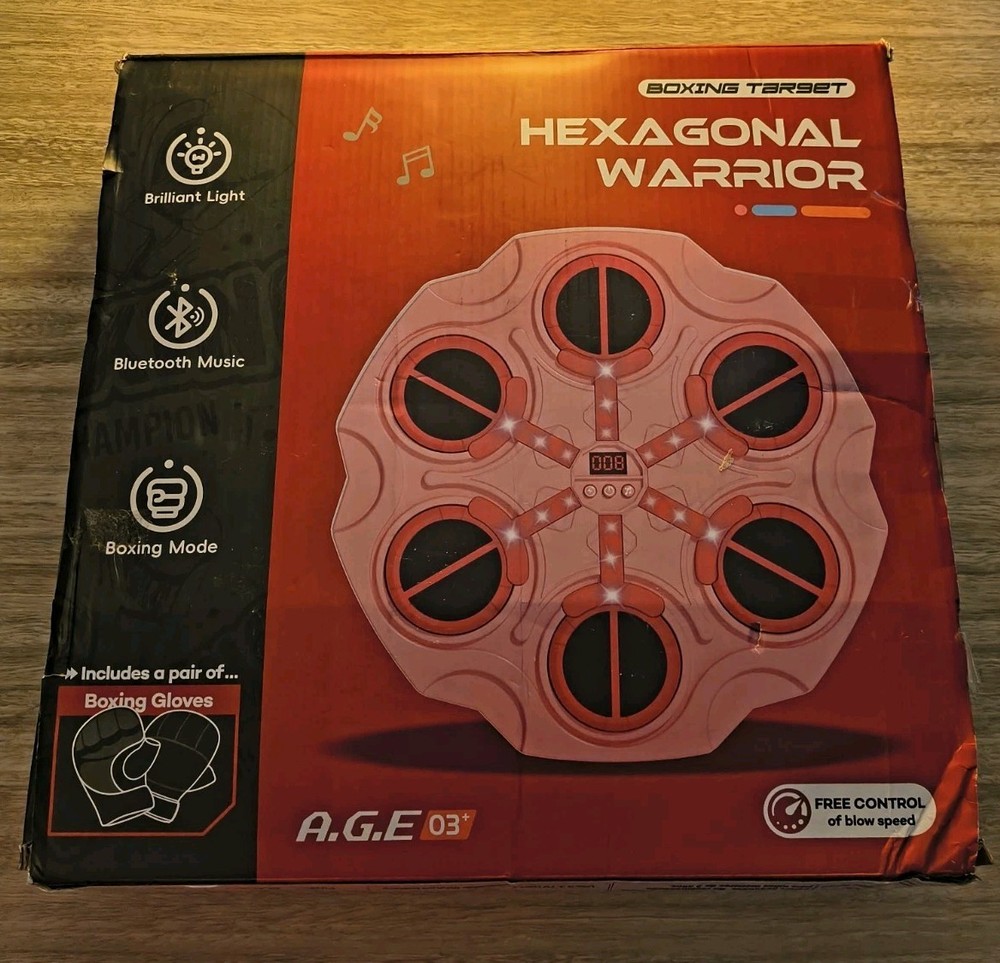 Hexagonal Warrior Boxing Target For Kids - Black - Ages 3+