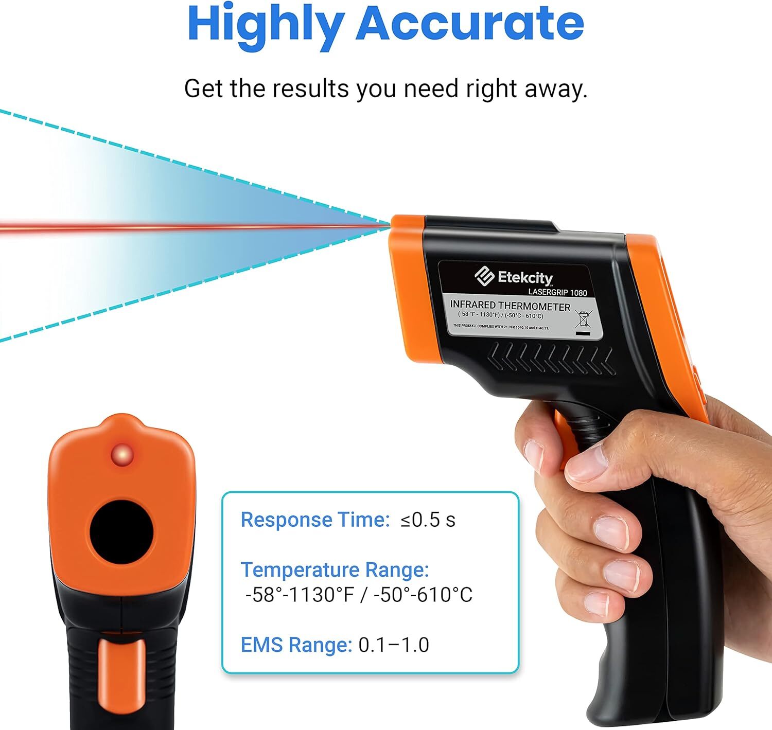 Infrared Laser Thermometer Gun No-Contact Digital Temperature Measurement Tester