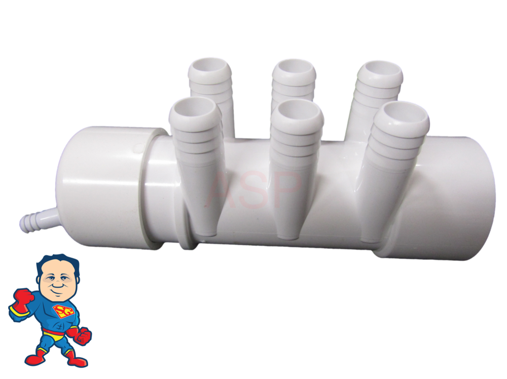 2" Cap with 3/8" Barb, Strong Spa for Manifold