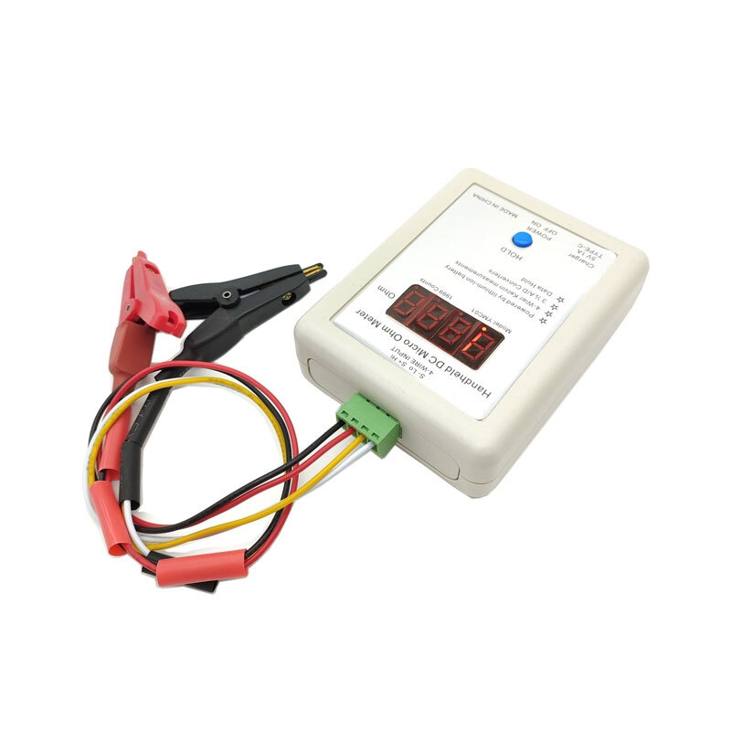 YMC01 Handheld DC Ohm Meter Low Resistance Tester with 4-Wire Testing Clip