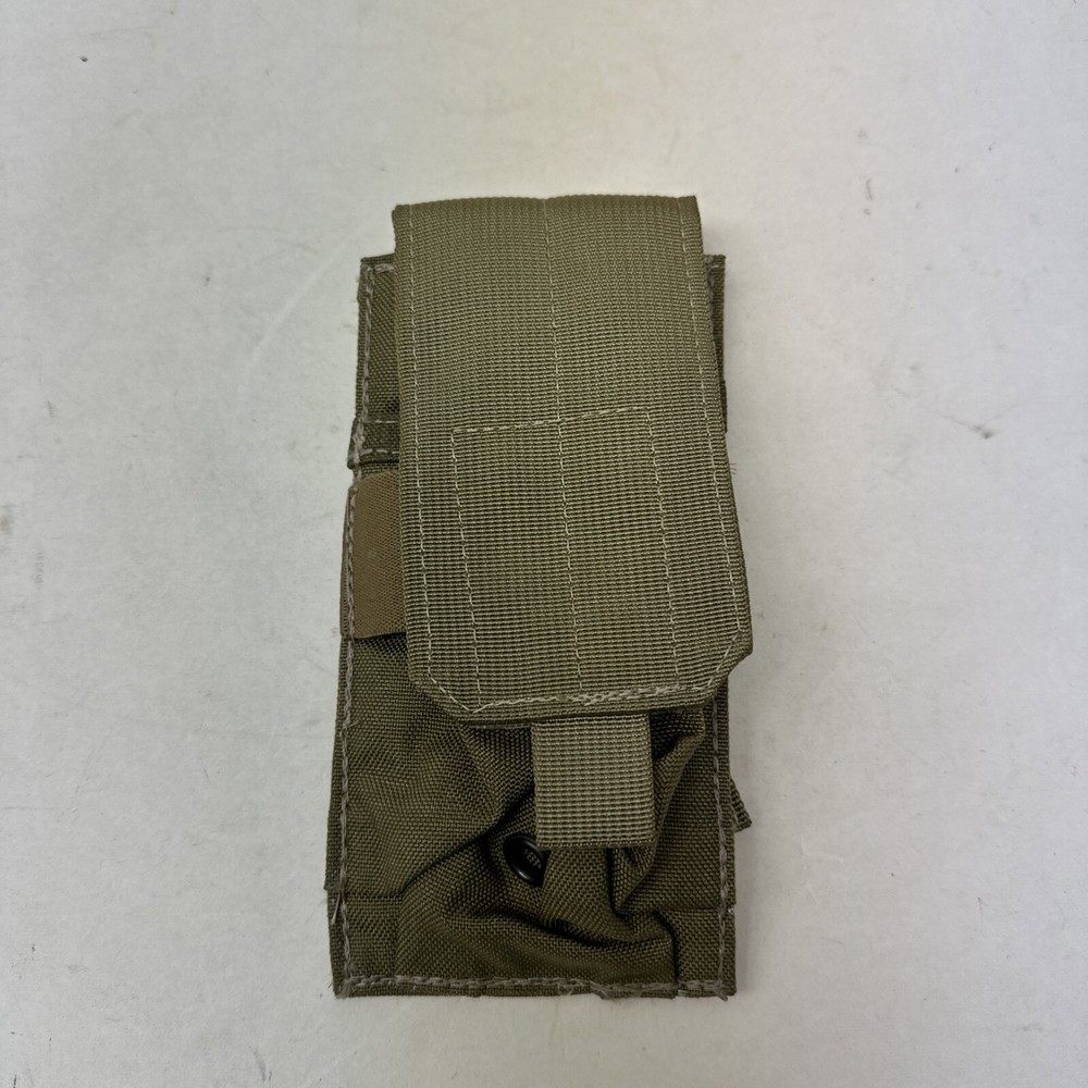 Eagle Industries MLCS Double Carbine Pouch White Stitching Tan Hook & Loop