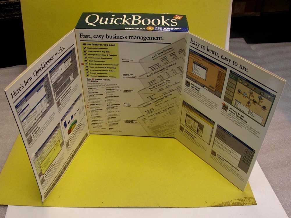 Quickbooks Version 5.0 for Windows Early QB Vintage with CD