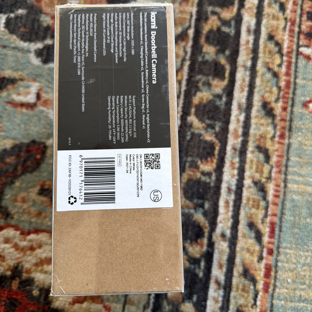 kami Doorbell Camera Smart Home Security White