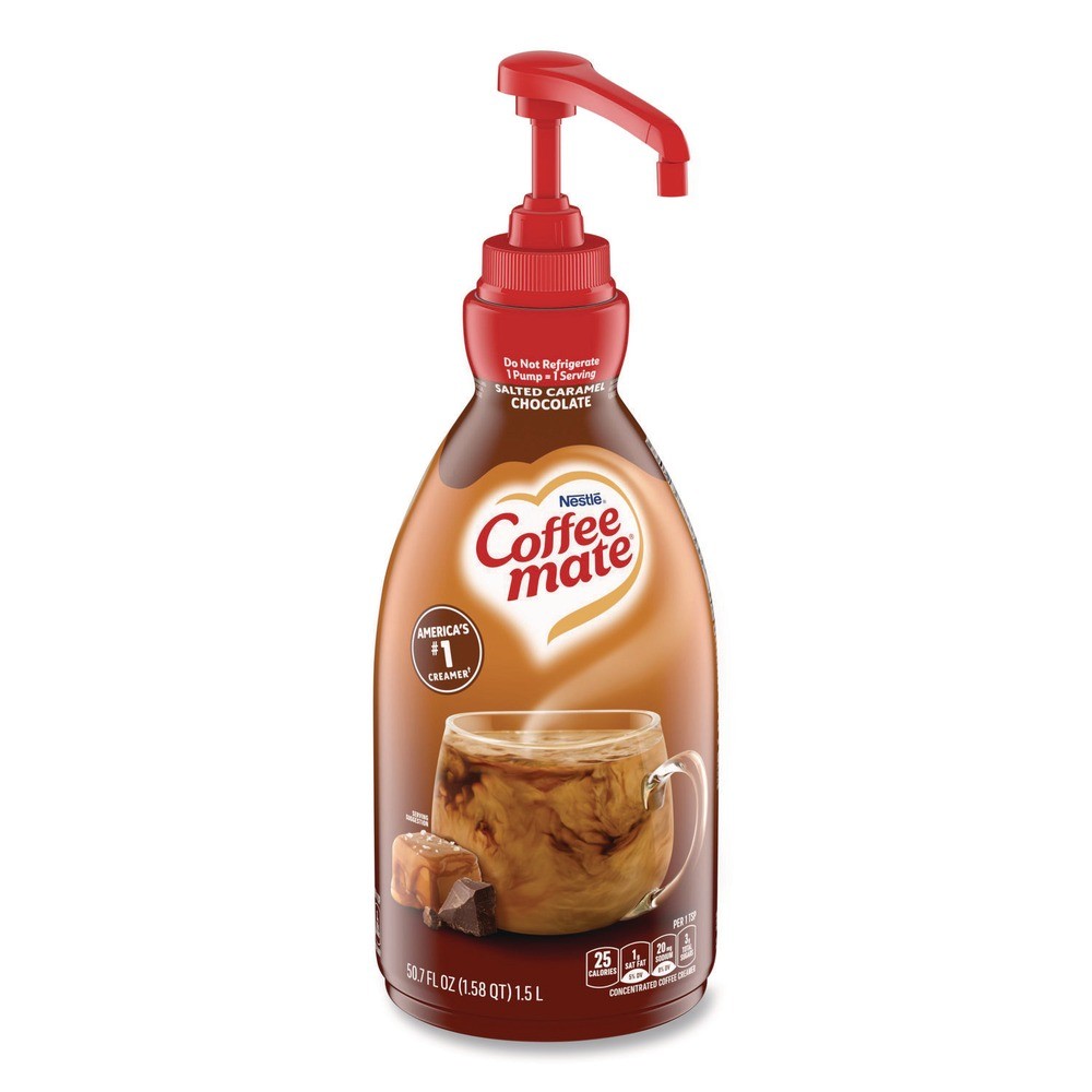 Coffee-mate 79976 Liquid Creamer Pump Bottle - Salted Caramel Chocolate New