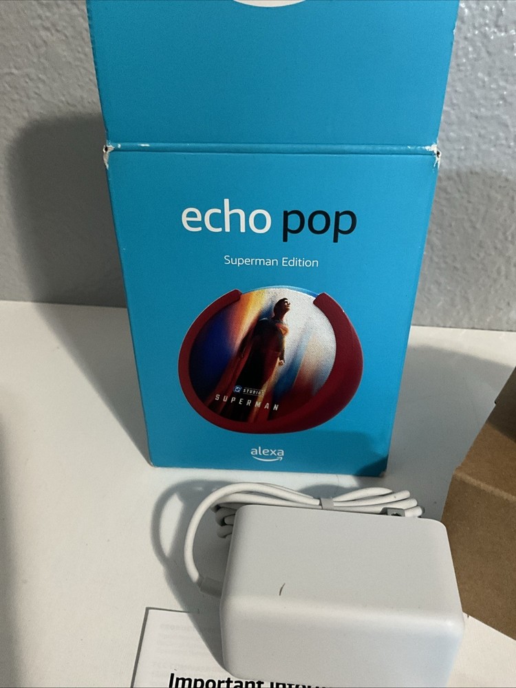Superman Edition Amazon Echo Pop (Limited Edition) - New Open Box