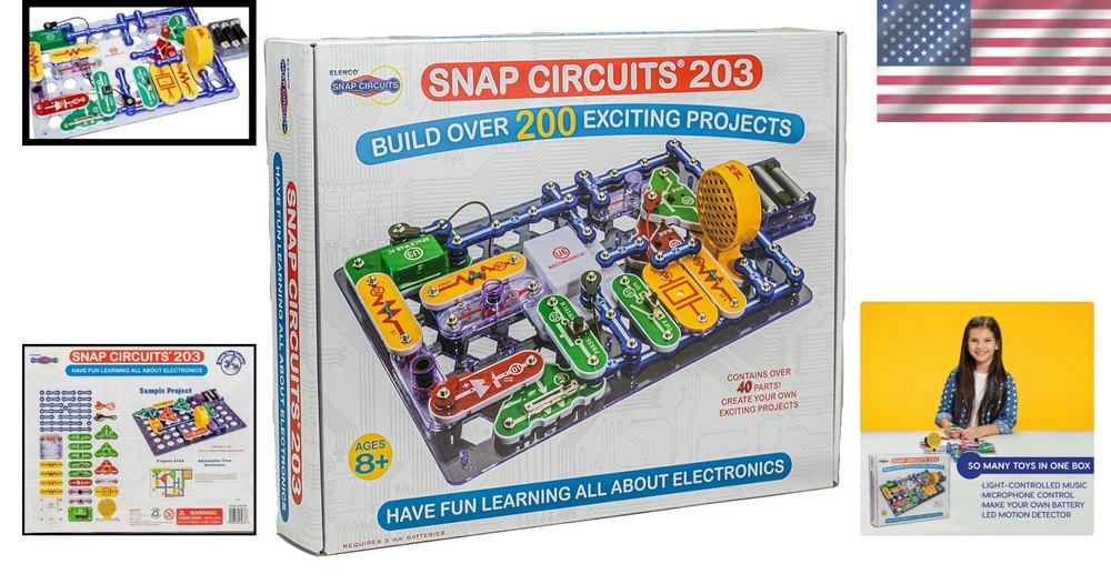 Electronics Discovery Kit with 42 Snap Modules & Color Manual for Creative Kids