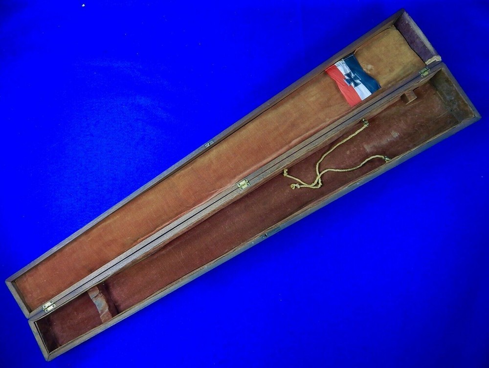 German 19 Cent Franco-Prussian War Presentation Sword Empty Wood Box Case Order