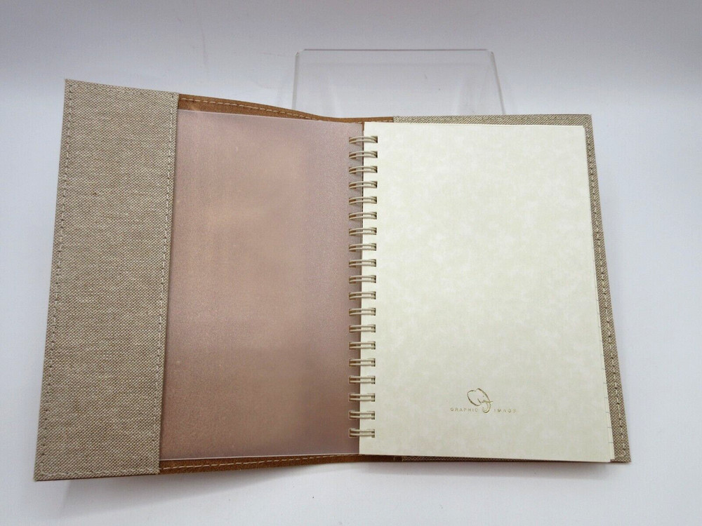 Metropolis Refillable Notebook 7" Leather Cover Spiral Insert Graphic Image Blue