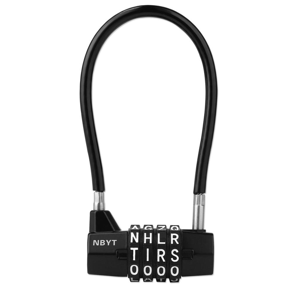 4-Word Resettable Combination Lock, Letter Lock- Home Security Padlock with 5mm