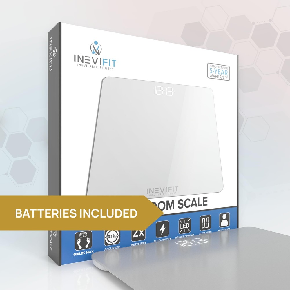 Bathroom Scale, Highly Accurate Digital Bathroom Body Scale, Measures Weight ...