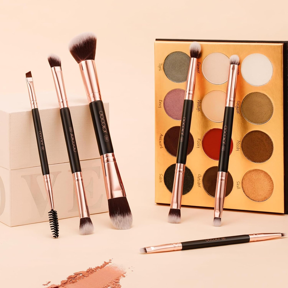 Makeup Brushes 6Pieces Double Sided Makeup Brushes Set Professional Foundation E
