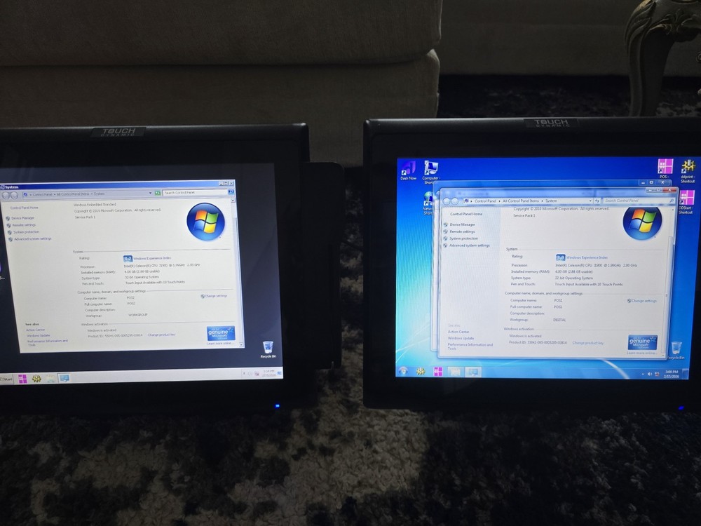 Touch Dynamic Pulse J1900 POS Windows 7 W/ Touchscreen And Card Reader