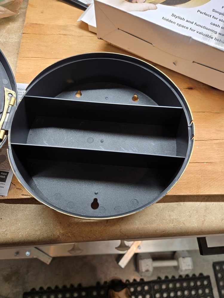 Wall Mounted Safe Hidden Clock | 10" Silent Clock with Secret Compartment Locker