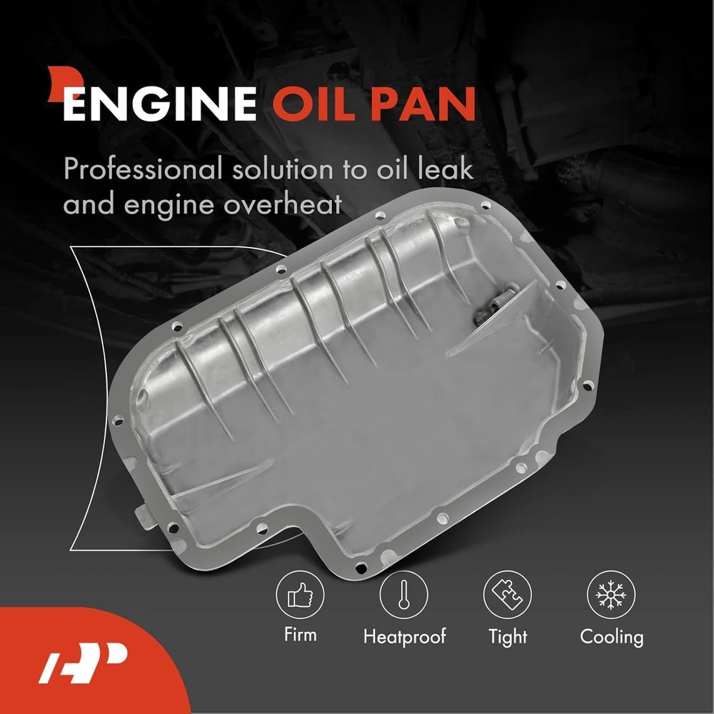 Lower Engine Oil Pan Sump with Drain Plug Compatible with...