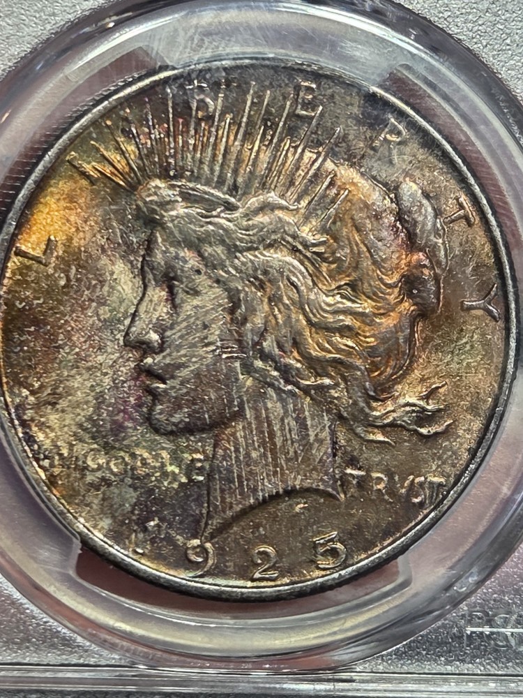 1925 $1 Peace Dollar PCGS MS63 Toned