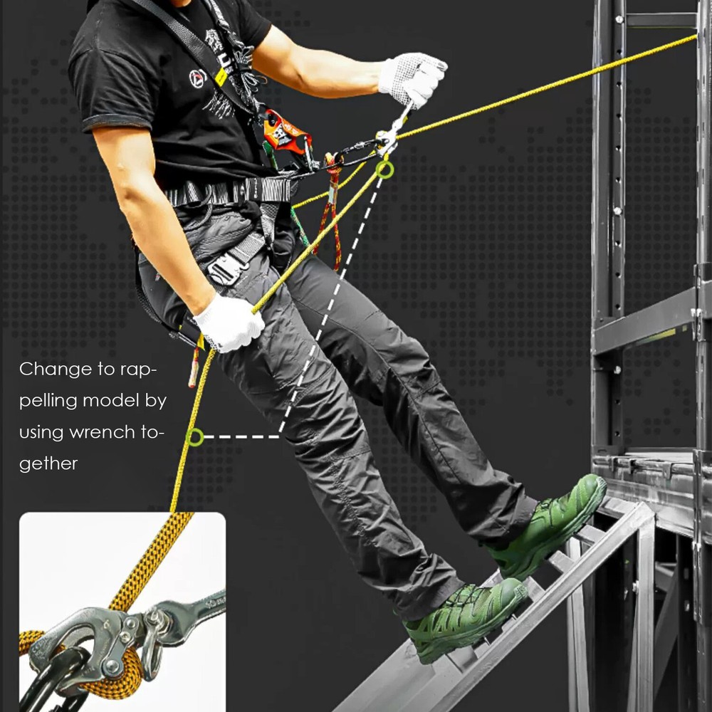 Manually Controlled Descent Device Movable Anchor Restraint Fall Arrest Purpose