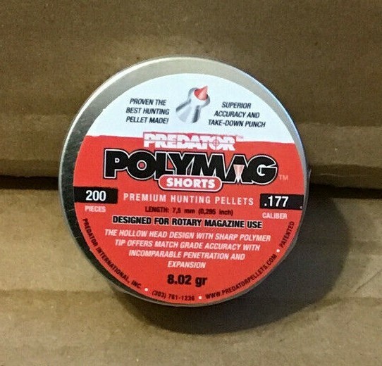 JSB Predator Polymag Short Pellets .177 caliber 4.5 mm 200ct